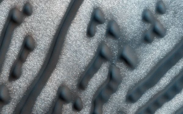 Crédit photo NASA. Ces dunes insolites sur Mars...