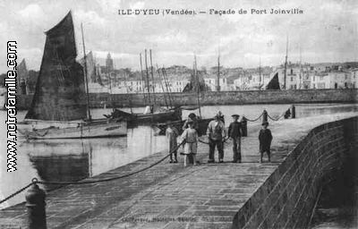 La photo ici est une vue ancienne, une scène figée, à l'Île d'Yeu, en Vendée.
