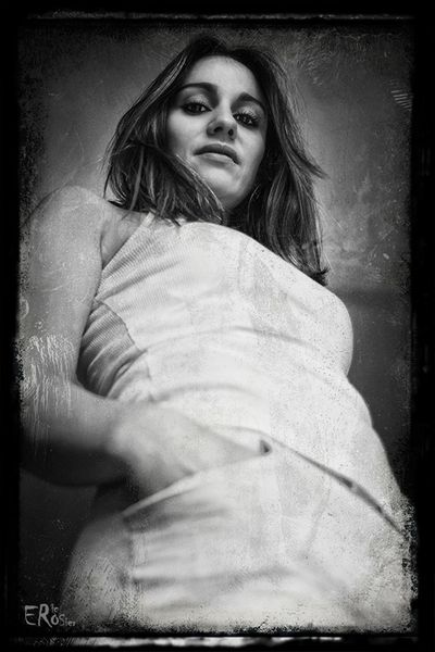 Portrait d'Aurore en contre-plongée