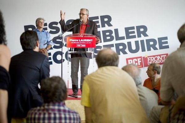 Le secrétaire national du Parti communiste français (PCF) Pierre Laurent à la fête de l'Humanité le 13 septembre 2014 à La Courneuve (Photo Kenzo Tribouillard. AFP)