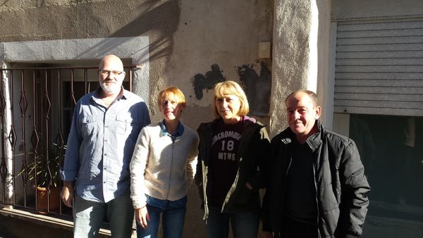 Jean-Franck Cappellini, Nadine Despretz, Michèle Aversa et Thierry Bonnavenc, les candidats du PCF-Front de gauche dans le canton de Frontignan
