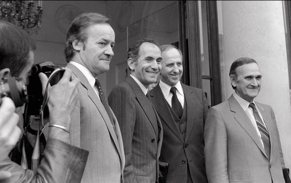 Jack Ralite, Charles Fiterman, Anicet Le Pors et Marcel Rigoud. Archives AFP