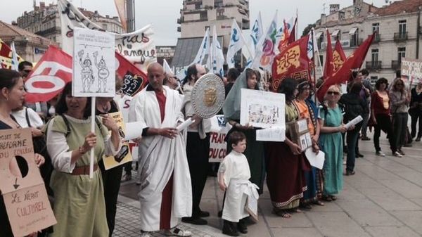 Manifestation des enseignants à Montpellier. Photo Fr3 Montpellier