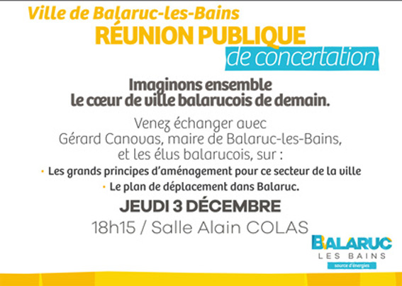 Balaruc-les-Bains : Concertation autour du projet de coeur de ville