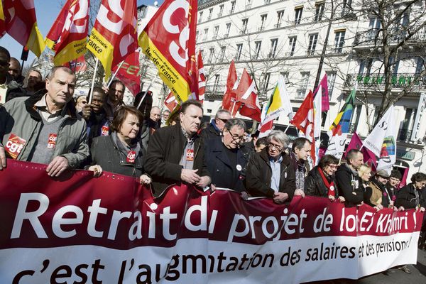 Manifestation à Paris, le 17 mars contre la loi travail. Photo : Patrick Nussbaum