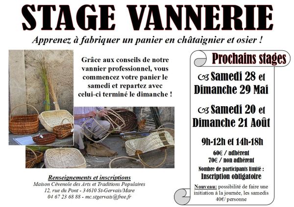 Stages Vannerie