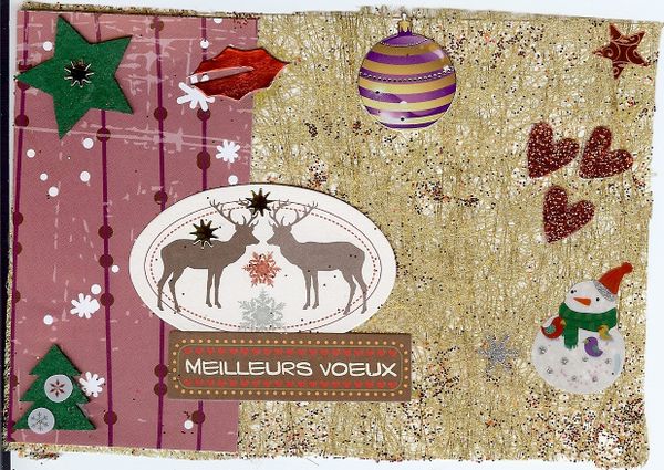 carte scrap noël