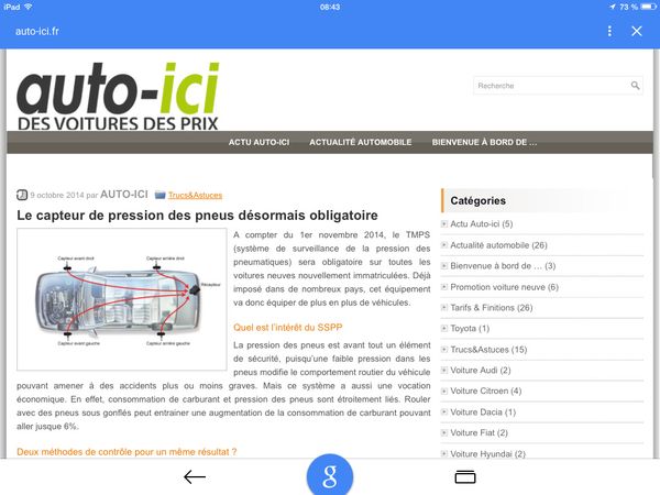 Capteur de la pression des pneus même Dacia.......... Au 1er novembre 2014