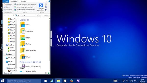 Windows 10 sera gratuit pour les particuliers.(maj)