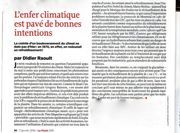 L'enfer climatique est pavé de bonnes intentions