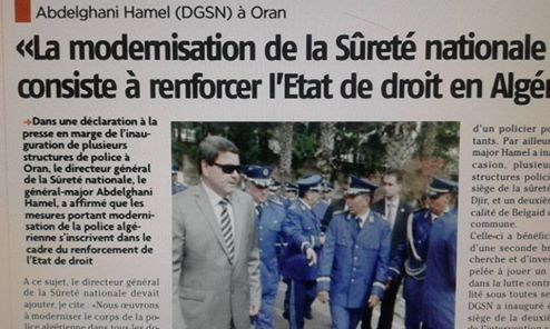 Abdelghani Hamel (DGSN): « La modernisation de la sûreté nationale consiste à renforcer l’état de droit en Algérie».