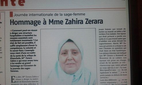 Journée internationale de la sage-femme (Algérie) : Hommage à Madame Zahira Zerara