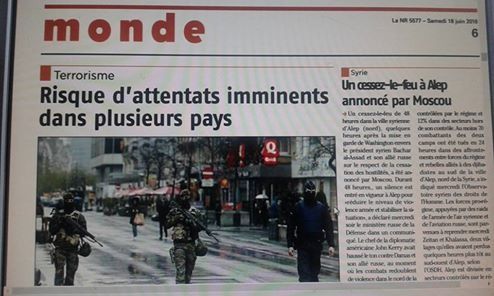 Risque d’attentats imminents dans plusieurs pays