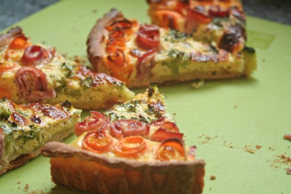 Quiche carottes brocolis jambon