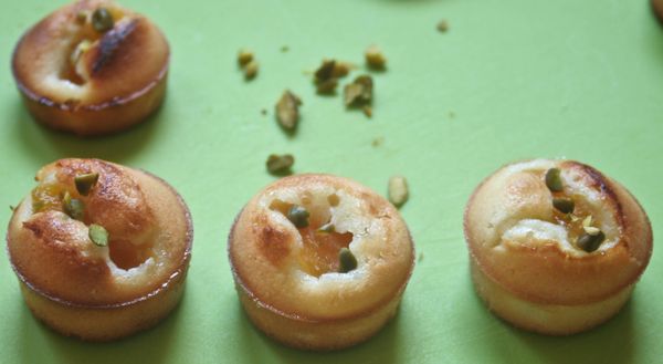 Financiers aux abricots à l'huile d'olive