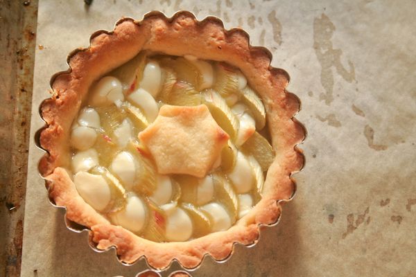 Tarte rhubarbe chocolat blanc
