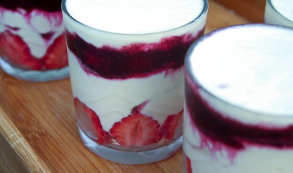 Tiramisu aux fraises d'après Christophe Felder