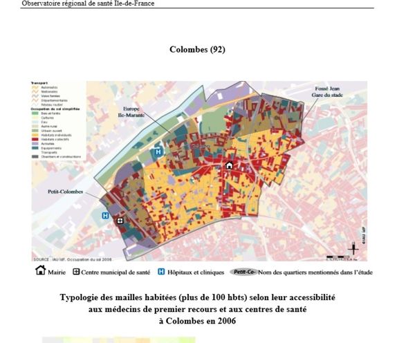 COLOMBES et la santé de ses habitants