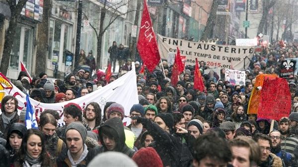 Hispanio – Irlando – Kebekio : miloj da personoj kontraŭ ekonomia rigoreco