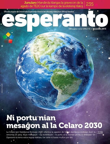 Enhavo de la novembra numero de la revuo « Esperanto »