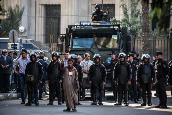 Kontraŭ-reĝima manifestacio, la 15-an de aprilo 2016, Kairo, Egiptio © Vincianne Jacquet.