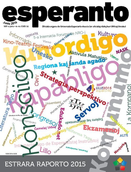 Revuo « Esperanto » : Enhavlisto de la junia kajero