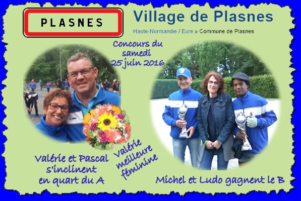 Résultats concours du 25 juin à Plasnes