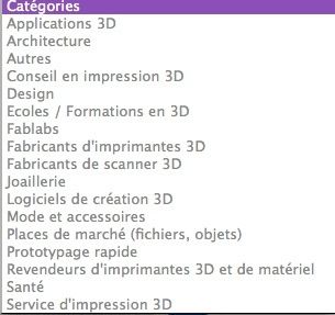 Premier annuaire de l'impression 3D
