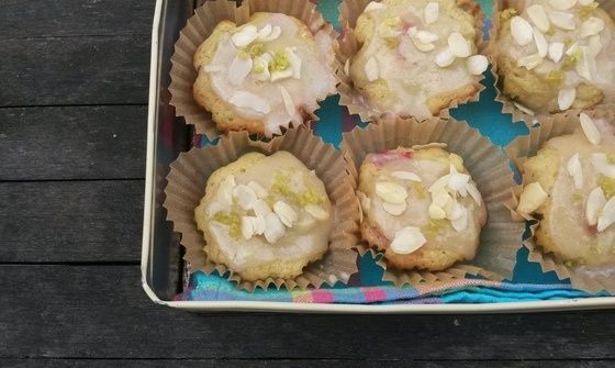 Muffins rhubarbe-fraise (sans gluten)