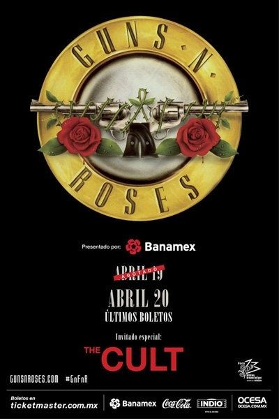 The Cult en première partie des Guns N' Roses au Mexique