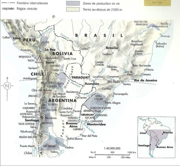 Mendoza est à droite de Santiago