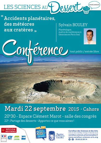Conférence à Cahors mardi 22 septembre 2015 à 20h30
