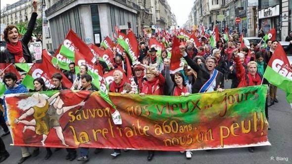 Rassemblement unitaire devant le Sénat le 30 octobre. La meilleure retraite, c'est l'attaque !
