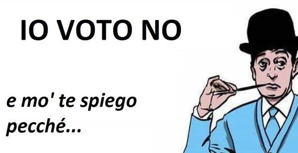 IL MIO NO AL REFERENDUM E’ MOTIVATO EPPURE NON TANTO CONVINTO