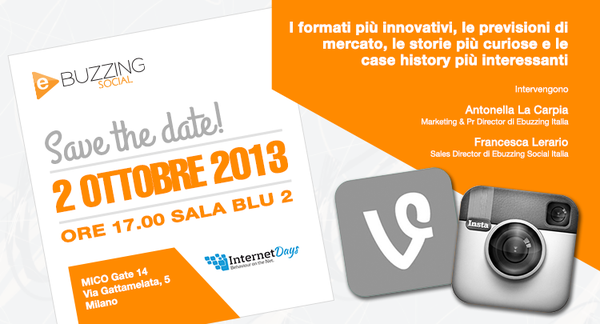 INTERNET DAYS, VIDEO ADV ONLINE AI TEMPI DI VINE E INSTAGRAM
