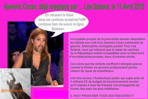Officiel - le 11 Avril 2015, Léa Salamé a remplacé Aymeric Coran !!