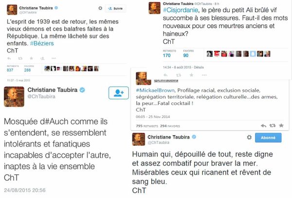 Les Tweets gravement révélateurs de Mme Taubira