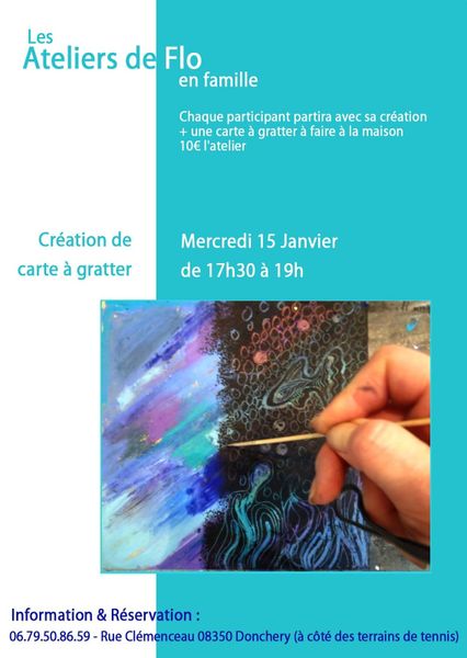 Atelier créatif en famille avec Flo: Carte à gratter !