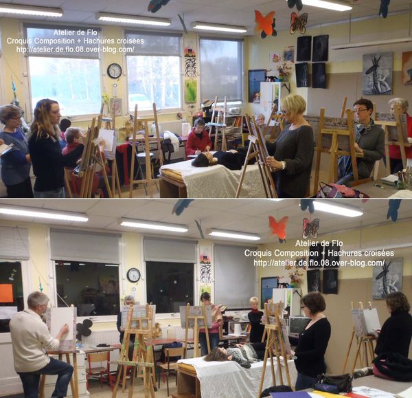 Atelier croquis :Hachures croisées et composition