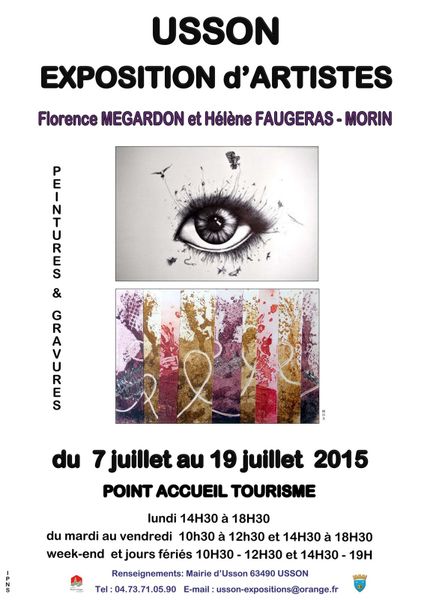 Exposition Dessin Village d'Usson Artiste FloM