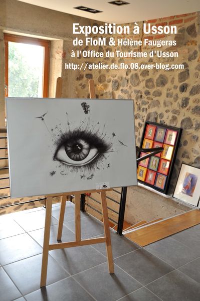 Exposition de "Mon regard" de FloM à Usson (auvergne)