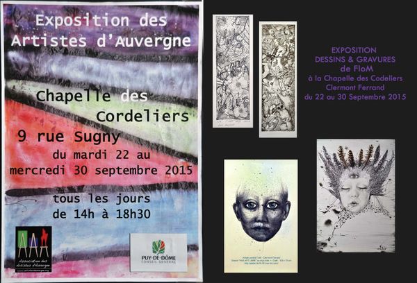 Exposition des dessins & gravures de FloM à la Chapelle des Cordeliers de Clermont Ferrand