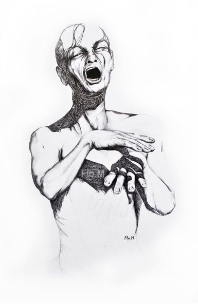 Dessin au stylo bille - 100x70 cm