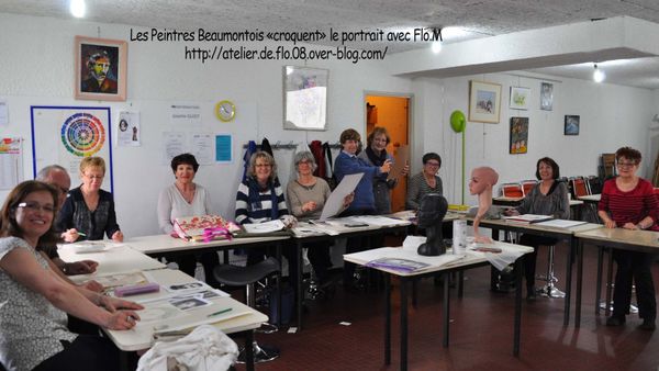 Atelier Croquis sur le portrait avec l'Association des Peintres Beaumontois