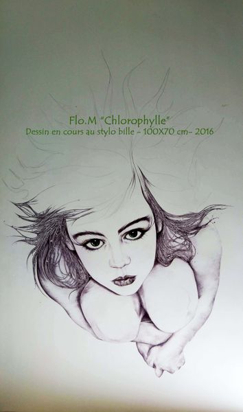 Dessin encours au stylo bille de Flo.M