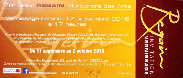 Invitation au vernissage du Salon Regain 2016