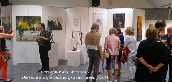 Vernissage du Carrefour des Arts 2016 de Chamalières avec Flo.M