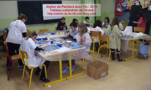 Une Peinture Calendrier de l'Avent à l'école