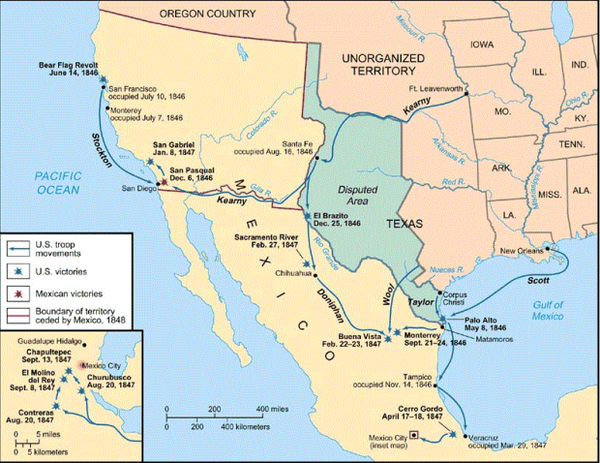 La campagne de Californie et du Nouveau-Mexique