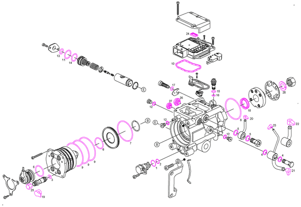 pochette de joints pour pompe Bosch vp44